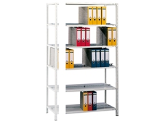 Büroanbauregal (HxBxT): 2000x1300x600 mm, Schraubregal verzinkt