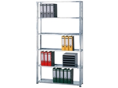 Bürogrundregal (HxBxT): 2300x750x300 mm, Schraubregal verzinkt