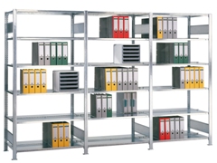 Bürogrundregal (HxBxT): 2000x1000x600 mm, ohne Mittelanschlag