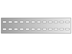 Flachband beschichtet in RAL 7035, Länge: 500 mm