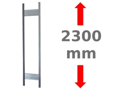 Multiplus T-Profil-Rahmen mit Tiefenriegeln, vormontiert, verzinkt, Tiefe: 300 mm