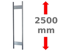 Multiplus T-Profil-Rahmen mit Tiefenriegeln, unmontiert, beschichtet in RAL 7035, Tiefe: 400 