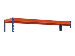 Weitspannregal Z1, Zusatzebene, Traversen orange beschichtet, 1536x926 mm,  