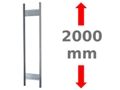 Multiplus T-Profil-Rahmen mit Tiefenriegeln, unmontiert, verzinkt, Tiefe: 600 mm