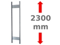 Multiplus T-Profil-Rahmen mit Tiefenriegeln , unmontiert, verzinkt, Tiefe: 400 mm
